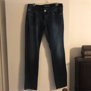 Dark wash skinny jeans